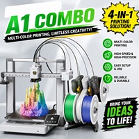 Impresora 3D de Filamento A1 Combo Versión Global, Nivelación Totalmente Automática, Alta Velocidad y Precisión, Impresora 3D Multicolor