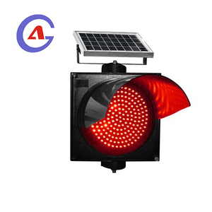 Luz de Señalización LED Transparente para Tráfico, Duradera, de 300 mm, Alimentada por Energía Solar, Luz de Advertencia Intermitente Amarilla, Protección IP53, 300 m - Product Image 1