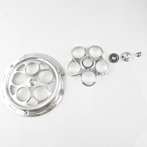 Cubierta Protectora de Aspas de Ventilador CNC de Aleación de Aluminio Qiangye de 6 Pulgadas, Universal para Sistema de Refrigeración de Motocicletas, Color Plateado - Product Image 3