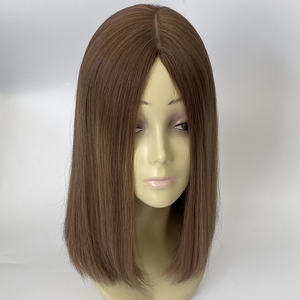 Balayage Ombre Miel Brun Couleur Casher Perruques Européenne Juive Raw Vierge Européenne Cheveux Humains Soie Top Perruques pour Femmes - Product Image 4