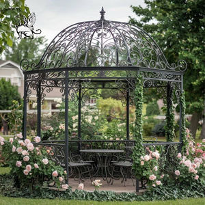 Gazebo de luxe en fer forgé de style français antique, grande décoration extérieure BLVE, à vendre - Product Image 2