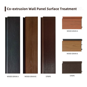 Panneau mural composite <span class=keywords><strong>bois</strong></span>-plastique 156*21mm, co-extrusion WPC, revêtement mural extérieur, bardage mural - Product Image 6