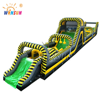 Parcours d'obstacles gonflable WINSUN WSP-441 pour jeux de compétition - Matériel PVC certifié CE, ignifuge, sans plomb, étanche, 300 kg