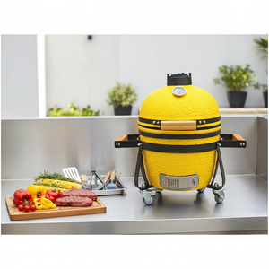 Barbecue en céramique Auplex de 14 pouces, four à <span class=keywords><strong>bois</strong></span> compact, grill mobile pour patio extérieur, cuisinière pour jardin familial - Product Image 1