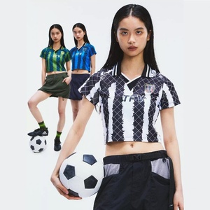 เสื้อฟุตบอลและฮอกกี้สไตล์วินเทจสำหรับผู้หญิง ยี่ห้อ American Retro Manufacturer แบบซับลิเมชั่น  รุ่น Maglie Da Calcio Club - Product Image 1
