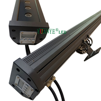 DMX512 RGB LED Arandela de pared Luces 1ft-3ft Exterior IP65 Luz estroboscópica Dali RF Remoto 24V 24W Potencia Aluminio Vidrio Paisaje