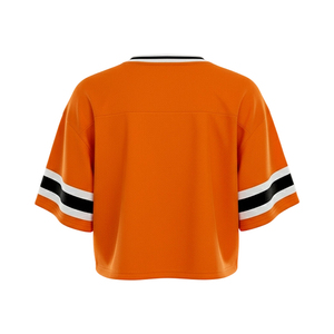 เสื้อเจอร์ซีย์อเมริกันฟุตบอลแบบครอปทรงบ็อกซี่ ปักลายตามสั่ง สไตล์วันแข่งขัน สำหรับผู้หญิง - Product Image 3