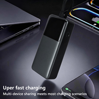 Batterie externe 20000mAh 45W avec câble intégré, charge rapide, chargeur portable avec écran numérique pour iPhone 15 16 17 Pro