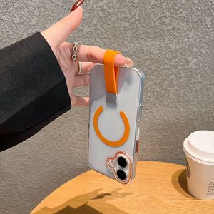 Custodia Protettiva Rigida Trasparente in PC Magnetico Tipo C con Cinturino da Polso per <span class=keywords><strong>iPhone</strong></span> 16 Pro Max, Compatibile con <span class=keywords><strong>iPhone</strong></span> 16, 15, 17 Pro - Product Image 4