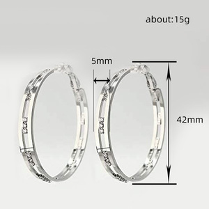 Orecchini a Cerchio Statement da Donna, Grandi Orecchini a Cerchio per Ufficio, Feste e Uso Quotidiano, Gioielli alla Moda - Product Image 4