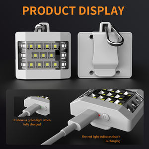 Lampe frontale grossissante EGH rechargeable par USB/Type-C, lampe frontale tactique pour la pêche, la randonnée, le camping, les signaux d'avertissement, l'éclairage sportif - Product Image 3