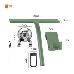 ที่ปาดน้ำอาบน้ำ ALEO ขนาด <span class=keywords><strong>11</strong></span> นิ้ว สีเขียว ทำจากยาง พร้อมตะขอสุญญากาศสแตนเลส ด้ามจับสแตนเลส สำหรับกระจกรถยนต์ พื้น - Product Image 3
