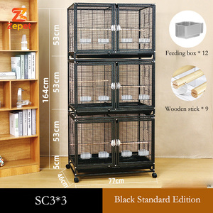 Jaula de Metal de Lujo con Vidrio Templado para Pájaros, Jaula de Cría para Loros, Jaula de Cría para Aves Grandes, Nido de Aves - Product Image 5