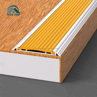 Win Top Tile Steps Sécurité en alliage d'aluminium antidérapant Nez d'escalier pour les marches de carrelage Rampes en marbre Garniture à bord droit