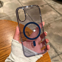 Coque transparente magnétique anti-jaunissement pour iPhone 17 Pro Max, coque transparente PC anti-jaunissement pour iPhone 17 avec aimants N52