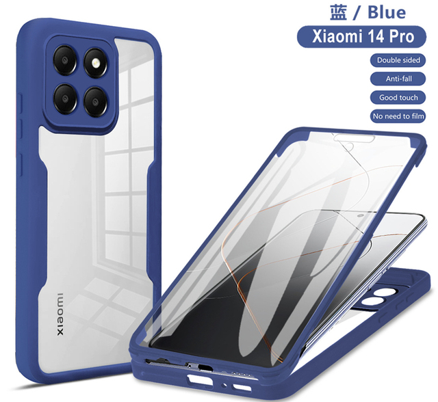 360 Degree All-Inclusive Protection Case for Xiaomi Redmi Note 14 12 4G 12S 12 Pro Plus 11S 4G 9 Pro 12S 4G TPU PC Full Cover S