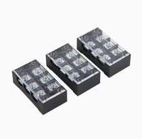 Vente en gros chaude 600V Bornes à vis de barrière électrique Série Tb Bornier fixe Bande 15A 4P Double rangée en cuivre durable