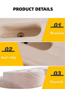 屋内木制指板エクササイズクライミングボードポータブル指板プルアップバーハングボード指トレーナー - Product Image 3