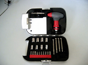 24-Piece Stainless Steel <strong>Tool</strong> Set with Flashlight Hard Case Battery-PowSure - Product Image 3