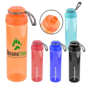 有吸引力的塑料运动水瓶制造环保耐用BPA免费饮料自行车健身房定制礼品带带子