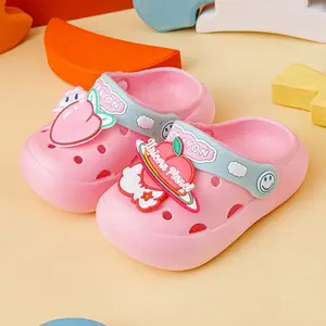 Sepatu anak-anak sepatu Anime lucu Bad Bunny selop pabrik cetak Logo sandal Crocks PVC Oem sepatu Clog tahan air SL-001