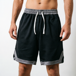Pantalones Cortos de Baloncesto Personalizados para <span class=keywords><strong>Hombre</strong></span>, Pantalones Cortos Deportivos de Malla de Secado Rápido con Franja Lateral - Product Image 3