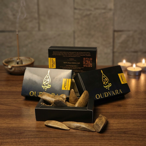 Al-Ahram Oudvara, Fragancia Aromática 100% Natural de Madera de Oud Sanai, 50g de Piezas de Madera de Incienso de Larga Duración para Primavera, Verano e Invierno - Product Image 1