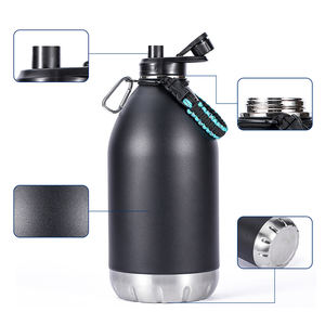 Nouvelle Arrivée Grande Capacité Double Paroi Gallon En Acier Inoxydable Bouteille D'eau Pichet Poignée 128oz - Product Image 4