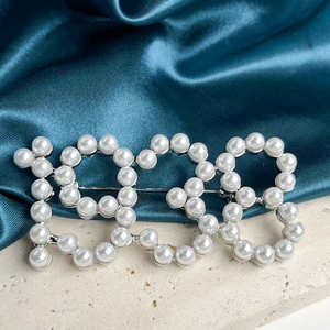 <span class=keywords><strong>Jack</strong></span> <span class=keywords><strong>Jill</strong></span> America spilla di perle 1938 rosa cristallo blu sorellanza bianco perla lettere J J J regalo per festa di nozze placcato in lega - Product Image 3