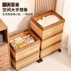 กล่องเก็บของพลาสติกแบบซ้อนได้สไตล์ยุคกลาง ขายส่งราคาพิเศษ พร้อมฝาปิด ล้อเลื่อน และหูหิ้ว พับเก็บได้ - Product Image 3