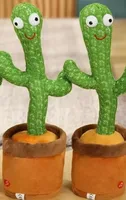 Cactus Musical Écologique et Adorable, Poupée en Peluche Dansante et Parlante pour Chiens et Chats