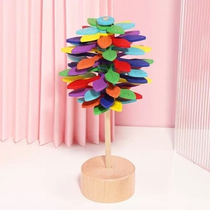 Jouet créatif en bois écologique anti-stress en forme de sucette - Jouet éducatif précoce coloré rotatif et empilable pour jouer - Product Image 4