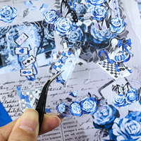 Feuilles d'autocollants transparents prédécoupés pour journal personnalisé avec support transparent