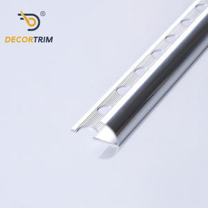 DECORTRIM Vente directe d'usine de <span class=keywords><strong>profil</strong></span>és de carrelage en aluminium pour la décoration des murs et des sols, forme ronde, accessoires de carrelage - Product Image 1
