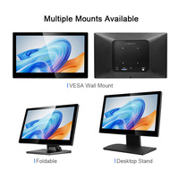 Moniteur POS LCD TFT 15,6 pouces, tactile ou non tactile en option, avec support VESA pour supermarché et libre-service – Fournisseur direct usine