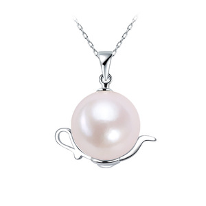 Joyería al por Mayor del Lago Shanxia, Accesorios de Plata Pura S925, Colgante de Tetera, Cadena de Clavícula con Perla de Agua Dulce para Mujer, Dorado - Product Image 5