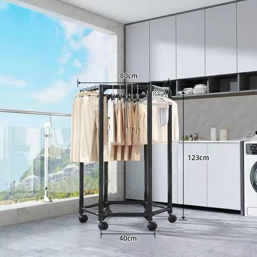 Étendoir à linge monocouche [Emballage en boîte de couleur]