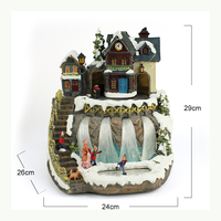 Figurines Led en polyrésine Maisons villageoises de Noël pour la décoration