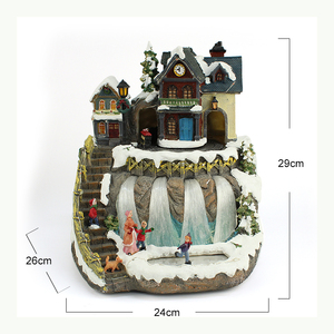 Figurines Led en polyrésine Maisons villageoises <span class=keywords><strong>de</strong></span> Noël pour la <span class=keywords><strong>décoration</strong></span> - Product Image 2
