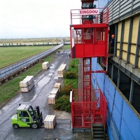 Ascenseur de chantier à double cabine SC200/200 pour passagers et marchandises, idéal pour la construction en hauteur