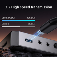 Tarjeta de Captura Piva USB3.2 Gen2 4K 60Hz, Tarjeta de Video y Audio para Juegos, para Teléfono, Tableta, Transmisión en Vivo OBS, Salida Tipo C, Formato MP4