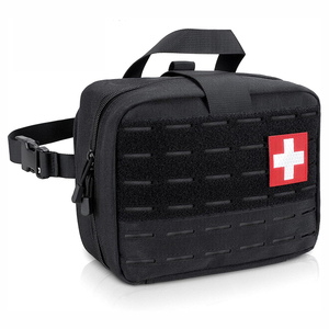 Bolsa Médica con Parche de Bandera y Cruz, Tamaño Mejorado, Gran Capacidad, con Liberación Rápida Desmontable y Soporte para Reposacabezas - Product Image 1