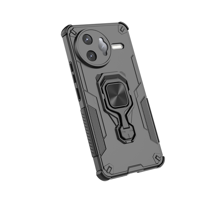Multi-function TPU Shockproof Case with Magnetic Ring Holder for POCO M7 PLUS 5G-3-in-1 Design