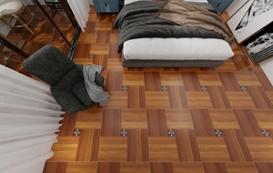 Carreaux de porcelaine rouges modernes style <span class=keywords><strong>parquet</strong></span>, motif puzzle artistique Versailles, 800x800mm, épaisseur 10mm, <span class=keywords><strong>pour</strong></span> revêtement de sol de <span class=keywords><strong>salon</strong></span>, villa, hôtel - Product Image 4