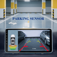 Sensor Parkir Belakang 4 Probe Tahan Air, Pandangan Malam, DC 12V, Alarm Buzzer Matriks untuk Layar Mobil Android