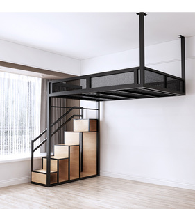 Двухъярусная кровать в европейском стиле для квартиры, 1,5 м, мебель для спальни, Роскошная рамка, простая дизайнерская рамка для кровати, металлическая двухъярусная кровать в стиле лофт для отеля - Product Image 6