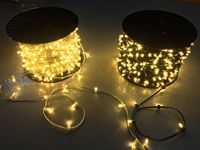 Guirlande lumineuse LED 12V en cristal de 100 m avec clips, 333 ampoules, lumières de jardin, lumières extérieures, guirlandes pour bâtiments