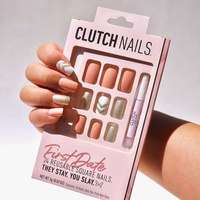 Boîte de rangement en carton recyclable pour faux ongles à presser, personnalisable, pour présentation et emballage de faux ongles, vente en gros