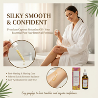 Minyak Cyperus Rotundus Alami Cold Pressed untuk Pengurangan Rambut Permanen Serum Penghilang Rambut Herbal Lembut untuk Seluruh Tubuh 60ml