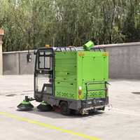 Balayeuse de voirie électrique pure à trois roues entièrement fermée, machine multifonctionnelle de nettoyage et de lavage de voirie commerciale